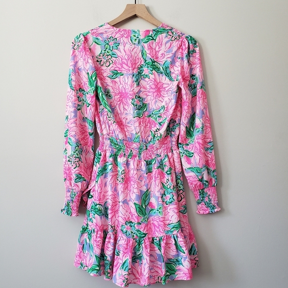 Lilly Pulitzer Cristiana Stretch Mini Dress Size 00 pink blossom try you - Picture 7 of 9